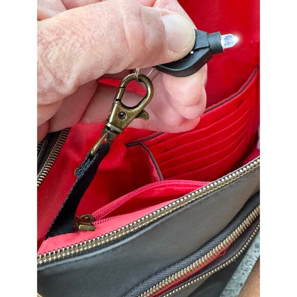 Travelon Anti-Theft Classic Crossbody bag/purse, RFID, Gray Canvas - Picture 8 of 10